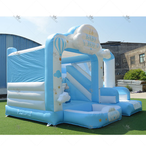 Château gonflable personnalisé sur le thème des bébés, combo commercial avec lit de saut gonflable pour événements de révélation du sexe et location pour fêtes de famille - Product Image 2