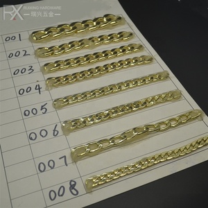 Cadena de aleación de aluminio y hierro y zinc de alta calidad, cadena de cara plana, llave de metal para monedero, cadena plana decorativa NK, correa de hombro, bolso de mano - Product Image 6