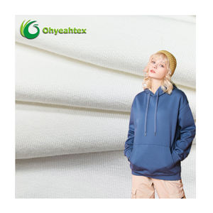 בד טרי צרפתי סרוג ידידותי לסביבה UPF50, 30% כותנה אורגנית 70% במבוק, לקפוצ'ונים - Product Image 2