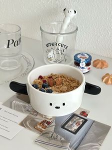 Bol créatif mignon simple pour chiot <span class=keywords><strong>Pacha</strong></span> chien grandes oreilles chien bol en céramique dessert fruits bol à flocons d'avoine - Product Image 4