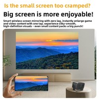Mini projecteur portable Android Q3 LCD 1080P, 200 ANSI Lumens, lampe LED, 30 000 heures de durée de vie, correction automatique de la distorsion trapézoïdale