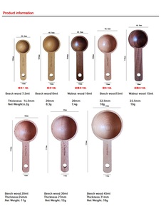 Cuillères de service en bois écologiques personnalisées de <span class=keywords><strong>10g</strong></span> mini de 5ml pour café thé bain <span class=keywords><strong>sel</strong></span> lait en poudre usage quotidien dans la cuisine - Product Image 3