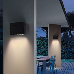 Bên ngoài tường đèn cảnh quan <span class=keywords><strong>Cube</strong></span> vuông <span class=keywords><strong>LED</strong></span> tường ánh sáng ngoài trời khách sạn treo tường không thấm nước IP 65 đánh giá lên và xuống ánh sáng - Product Image 2