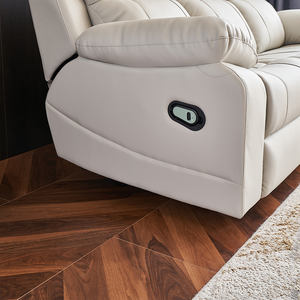 طقم كنب استرخاء كهربائي جلدي لغرفة المعيشة مع وظيفة التدليك قابل للإمالة الأكثر مبيعًا - Product Image 5