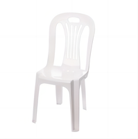 Meubles de salon pour adultes Chaise en plastique à dossier Vente en gros