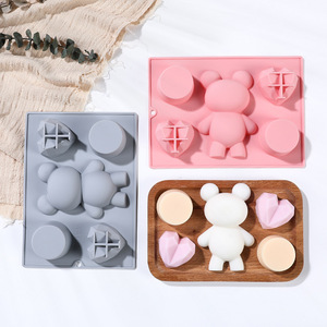 Moldes de Silicona Antiadherentes con Diseño de Oso, Reutilizables, de Grado Alimenticio, Lindos Moldes Magnéticos de Silicona para Chocolate, Dulces y Hielo - Product Image 2