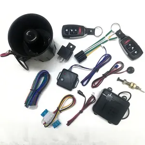 big siren quality Easy install Alarms car Vehicle alarm manual 4 buttons remote car alarm system