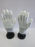 Gants de sécurité en polyester enduits de PU blanc pour la manipulation d'électronique et l'industrie légère