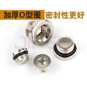 Iron <b>Plug</b> Bd-G02 03 04 With O-Ring G-Threaded Nickel Plated For Air Water Oil Sealing - Product Image 4