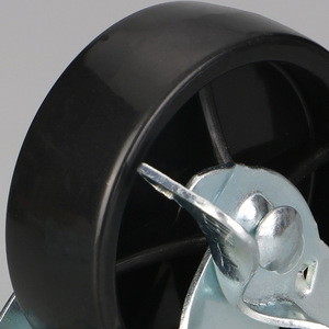3 Inch Flat Bottom <b>Side</b> Brake Caster Swivel Wheel PP Material Furniture Storage Rack Use Bolt Hole Type 2.0 Mm Top <b>Plate</b> - Product Image 3