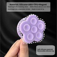 Support de téléphone magnétique flexible en silicone avec ventouse, design étanche, support de bureau portable à usage universel extensible