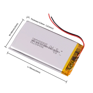 بطارية ليثيوم أيون بوليمر قابلة لإعادة الشحن 3.7 فولت 2000 مللي أمبير 3000 مللي أمبير مع دائرة حماية (PCM) - موديلات 404070، 504070، 604070، 704070، 804070، 904070، 104070 - Product Image 2