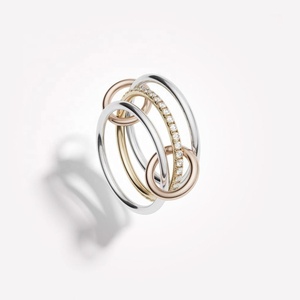 Lozrunv 925 Bộ nhẫn kết hợp ba mảnh hip hop thời trang bạc Sterling - Product Image 6