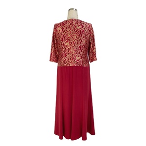 Vestido Geenlinm de Manga Larga con Decoración de Cuentas, Vestido de Encaje de Talla Grande - Product Image 4