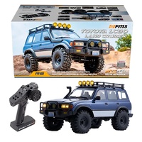 Coche RC FMS 1/10 Land Cruiser LC80 RS FCX10 PRO sin Escobillas, Control Remoto de 2.4Ghz, Eje Portal, Transmisión de Dos Velocidades, Diferenciales con Bloqueo
