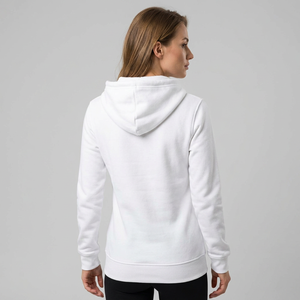 Felpa Invernale da Donna Bianca Vintage con Cappuccio, Stampa Natalizia Cani e <span class=keywords><strong>Gatti</strong></span>, Cordoncini Rosa, 100% Cotone Lavorato a Maglia, Anti-restringimento - Product Image 6