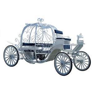 Nuevo Carro de Boda Estilo Cenicienta, Carro de Cenicienta Cubierto para Bodas, Carro de Cenicienta Real con Caballos, Fabricantes de Carros de Cenicienta - Product Image 1