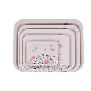 Nouveaux modèles en gros fibre de bambou protection rectangulaire environnementale plateau de fruits de thé pour la cuisine - Product Image 1