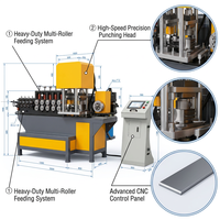 Machine de pliage de plaques métalliques CNC avec fonction de poinçonnage, machine de pliage automatique d'acier plat pour la fabrication industrielle