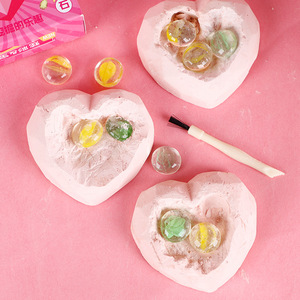 Jouet d'excavation de fossiles en forme de cœur pour enfants, en argile, pour l'exploration de la nature, cadeau éducatif pour 5 à 7 ans - Product Image 2