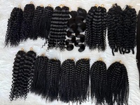 Extensions de cheveux tressés au crochet Jerry Curl 14-24 pouces, couleur naturelle, double trame, effet plumes, en stock, livraison express le lendemain