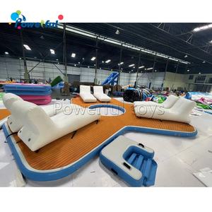 Popular ocio inflable plataforma flotante natación agua isla <span class=keywords><strong>Jet</strong></span> <span class=keywords><strong>Ski</strong></span> Dock Mat DWF Material para la venta <span class=keywords><strong>alquiler</strong></span> - Product Image 6