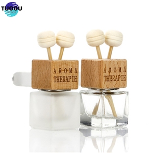 Diskon Besar Botol Kaca Kosong Diffuser Penyegar Udara Parfum dengan Topi Kayu Wadah Suspensi Mobil - Product Image 1