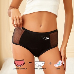 Braguitas Menstruales Reutilizables OEKO-Tex <span class=keywords><strong>de</strong></span> Bambú, Sexys, Transpirables, <span class=keywords><strong>de</strong></span> Alta Calidad, 4 Capas, Anti-Fugas, Alta Absorbencia, para Mujer - Product Image 1