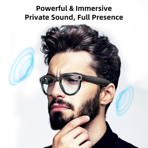 Gafas Inteligentes con Cancelación de Ruido de Doble Micrófono, Llamadas Inalámbricas, Audio HD, Asistente de Voz con IA, Gafas Inteligentes para Negocios - Product Image 4