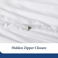 Ensemble de Draps de Lit Grand Lit Hôtelier de Luxe, Housse de Couette 1800, Choix Taille King, Blanc, 400 Fils