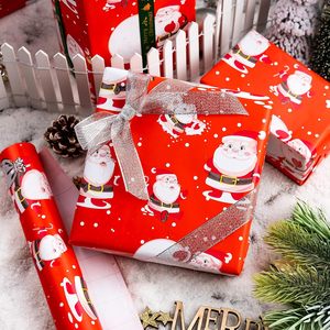 MAYPLUSS Santa Christmas Wrapping Paper 17 Inch X 33 Feet Red Waterproof Holiday Gift Wrap - Product Image 6