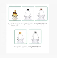 Nouveau style – Bouteille diffuseur de parfum cylindrique en verre de 60 ml et 240 ml avec bouchon en liège et marquage à chaud