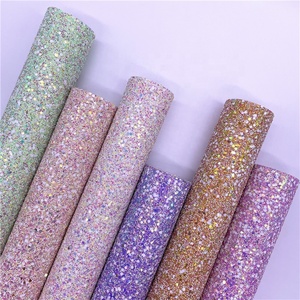 BY6371 Glänzender Chunky-<span class=keywords><strong>Glitter</strong></span>-Lederstoff, Umweltfreundlich, Vielseitig Einsetzbar für Schleifen, Schuhe, Handtaschen, Möbel, Dekoration, Outdoor, Handwerk, Gepäck - Product Image 2