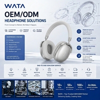 Casque sans fil supra-auriculaire dynamique WATA Factory avec microphone, réduction de bruit IPX5, autonomie de 50 heures, V5.3 JL7018F Hi-RES