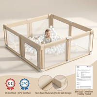 Parc de jeu pliable portable pour bébé avec fosse à balles, facile à ranger, parc de sécurité pour la maison et les voyages, certifié sécurité enfant