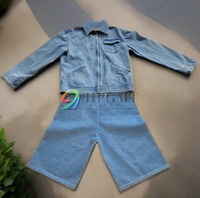 Broderie hommes Denim Jean fermeture éclair veste ensemble pour hommes veste Shorts Streetwear coton survêtement Jeans Denim veste Shorts