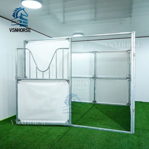 仮設用移動式馬小屋、亜鉛メッキ鋼製フレーム、屋外競技・トレーニング用PVCターポリン - Product Image 4