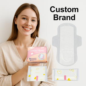 Servilletas sanitarias de alta calidad para mujeres Almohadilla desechable Material de PE orgánico alado Muestras gratis de superabsorción - Product Image 3