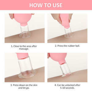 Set bekam vakum untuk wanita, Set cangkir Anti selulit pijat, Set bekam wajah terapi Cina kepala karet - Product Image 6