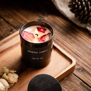 Candela Profumata all'Ingrosso <span class=keywords><strong>con</strong></span> Logo Personalizzato, Barattolo in Vetro Nero <span class=keywords><strong>con</strong></span> Coperchio in Legno, Candela in Cera di Soia alla Vaniglia, <span class=keywords><strong>Lavanda</strong></span>, Rosa, Decorazioni per la Casa - Product Image 6