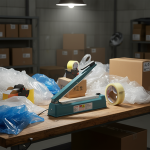 Machine à sceller électrique de 12 pouces pour sacs en plastique PE PP, cartons, scelleuse manuelle à impulsion, 110V, mode de chauffage réglable - Product Image 2