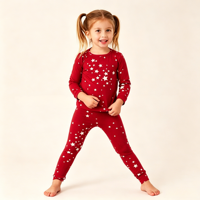 Ensemble de pyjamas de Noël personnalisés pour la famille, manches longues, en coton de bambou, vêtements de nuit pour couples, pyjamas pour hommes, femmes et enfants, usine OEM ODM