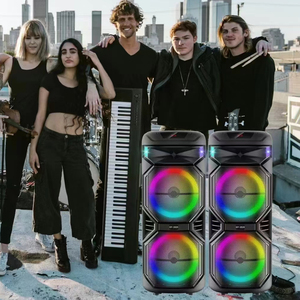 15-inch không dây Microphone loa siêu trầm DJ Đảng hệ thống hộp lớn ngoài trời Nhà Hát Các tính năng microphone bao gồm - Product Image 4