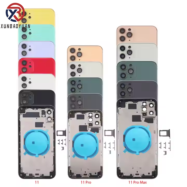 Factory Cellphone Housing for iPhone X/XS/XSMAX/XR 11/11Pro/11Promax Back Cover With Middle Frame Case Replace Back High Quality