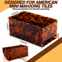 Mahjong MeldVerse professionnel de qualité casino pour 4 joueurs, en tissu Oxford épaissi, polyester et acrylique, motif écaille de tortue, vide