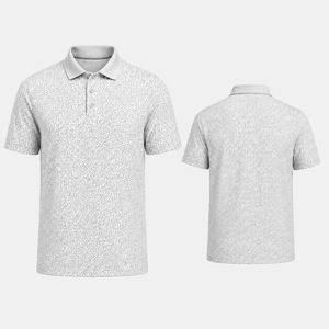 Polo de Golf Personalizado Premium para Hombre, Color Blanco con Diseño Paisley, Absorbente de Humedad, Marca Privada, Ropa Corporativa OEM - Product Image 4
