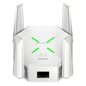 Repetidor Wi-Fi 1200Mbps 5G Banda Dupla Extensor de Sinal Wi-Fi 4 antenas Ampliador de alcance sem fio