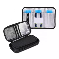 Étui isotherme pour insuline en EVA avec fermeture éclair, personnalisé, pour le stockage de médicaments, en aluminium isolant thermique