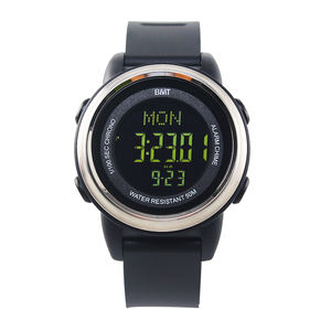 빅 다이얼 디지털 시계 유니섹스 2021 모델 3BAR 방수 크로노그래프 알람 시계 ABS 스테인리스 스틸 케이스 2년 배터리 - Product Image 3
