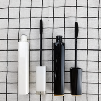 Imprimé logo Noir Rose mascara Épais Allongeant Maquillage 4D Fiber Mascara De Cils avec étiquette privée